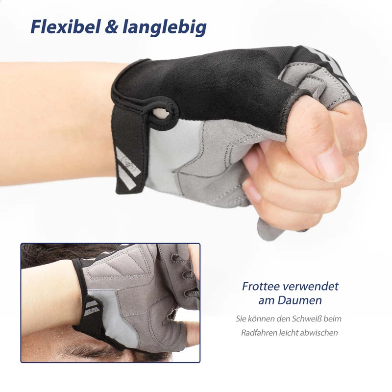 ROCKBROS Radsport Touchscreen Fingerlose Handschuhe Frühling