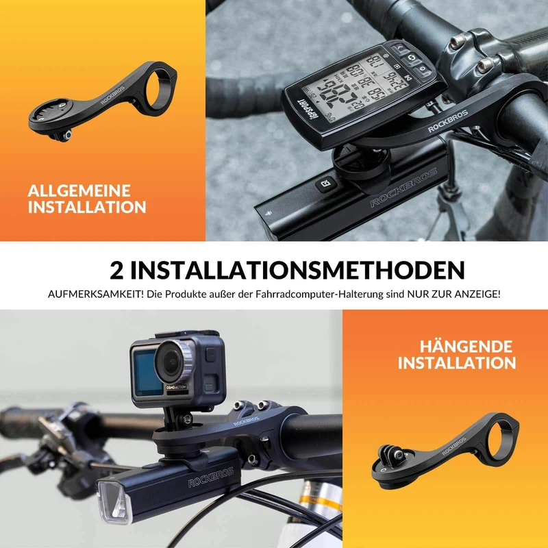 ROCKBROS Fahrradcomputer Halterung Compatibel mit Garmin/iGPSPORT für Lenker 32-35mm