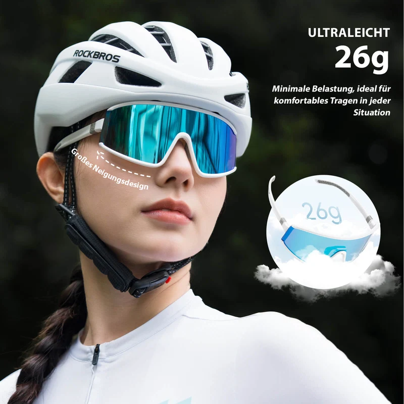 Polarisierte Fahrradbrille Ultraleicht UV400 Schutz 4 Farben