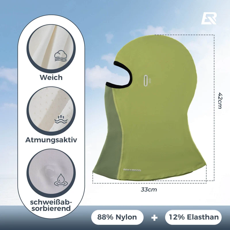 ROCKBROS Summer Sturmhaube UPF40+ Балаклава Gesichtsmaske Schnelltrocknend