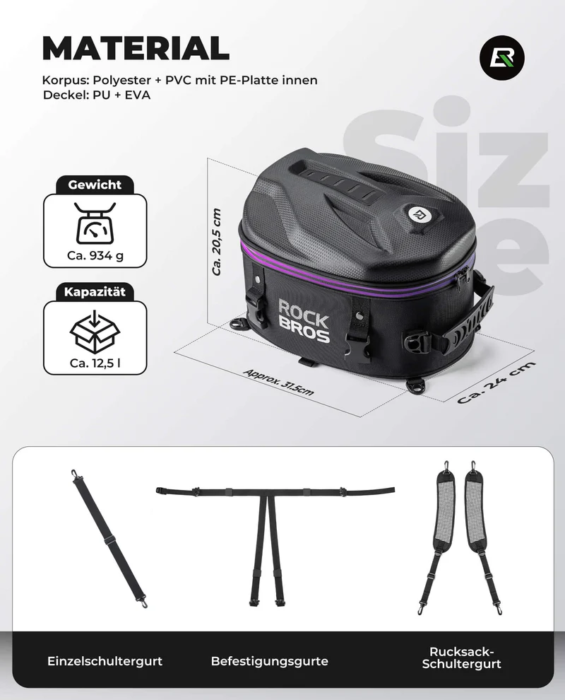 Motorrad Hecktasche Gepäcktasche 12,5L для Rücksitz