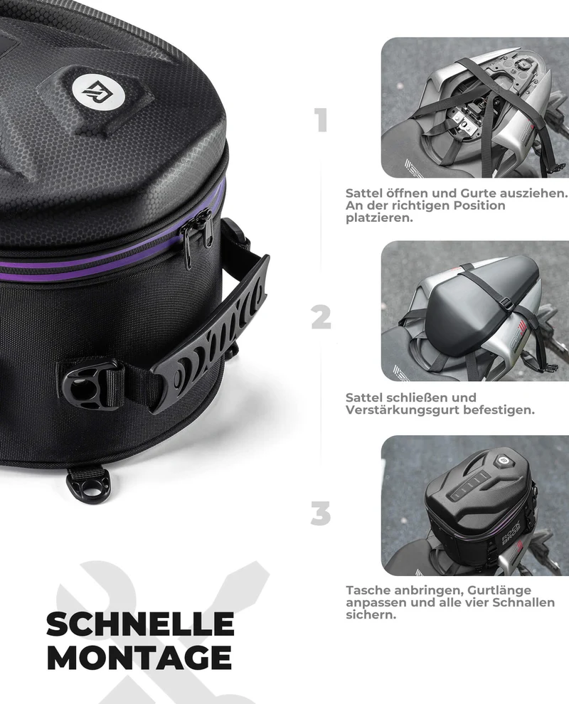 Motorrad Hecktasche Gepäcktasche 12,5L для Rücksitz
