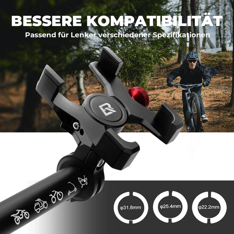 Fahrrad Handyhalterung 180° Drehbar voor Handy 4.7~7.09"