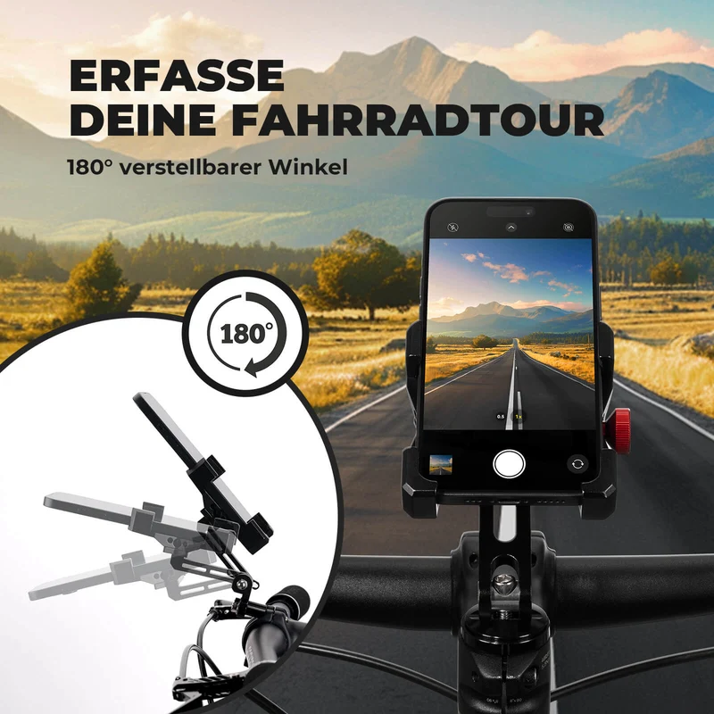 Fahrrad Handyhalterung 180° Drehbar voor Handy 4.7~7.09"