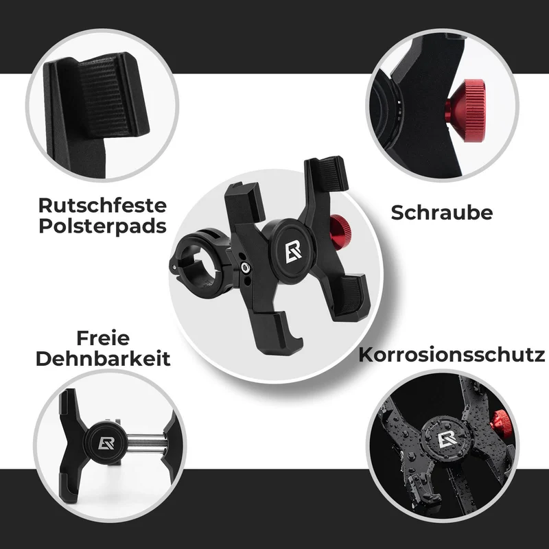 Fahrrad Handyhalterung 180° Drehbar voor Handy 4.7~7.09"