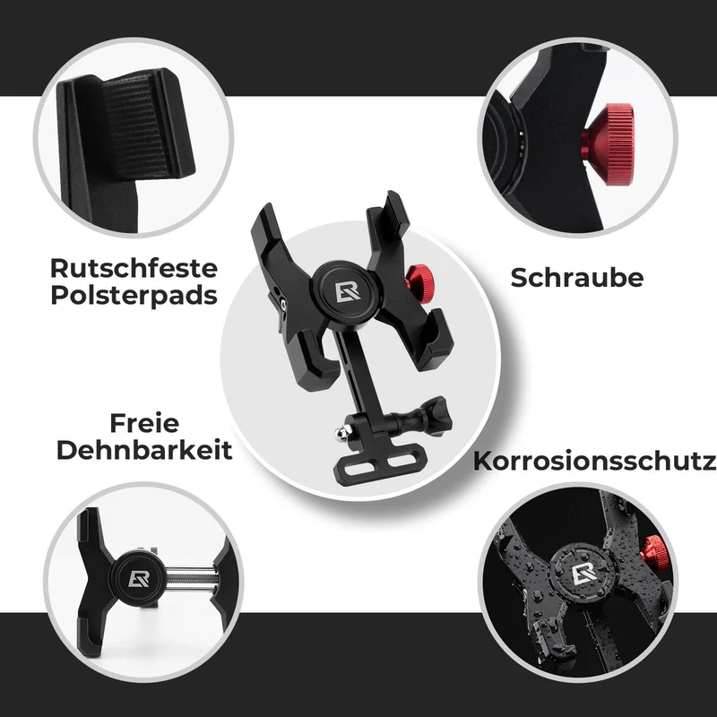 Fahrrad Handyhalterung 180° Drehbar voor Handy 4.7~7.09"
