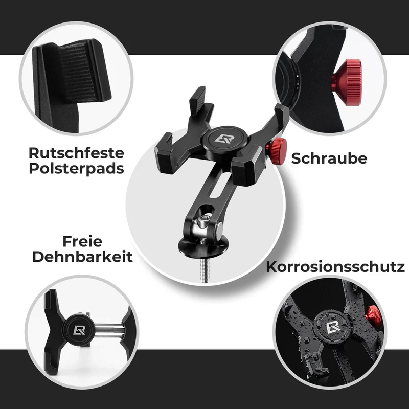 Fahrrad Handyhalterung 180° Drehbar voor Handy 4.7~7.09"