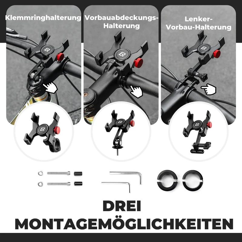 Fahrrad Handyhalterung 180° Drehbar voor Handy 4.7~7.09"