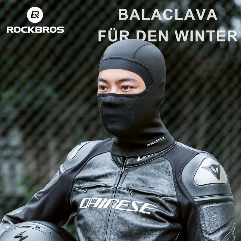 ROCKBROS Sturmhaube Bivakmuts Herbst Winterskimasker Atmungsaktiv Gesichtshaube