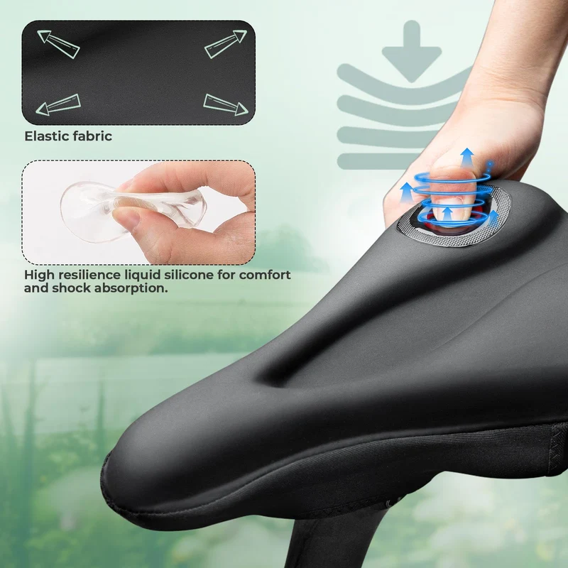 ROCKBROS Fahrrad Sattelbezug wasserdicchtem Fahrradsattel Gelüberzug