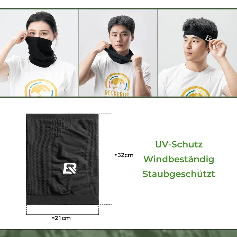 Gesichtsmasker Schlauchschal Atmungsaktiv Elastisch