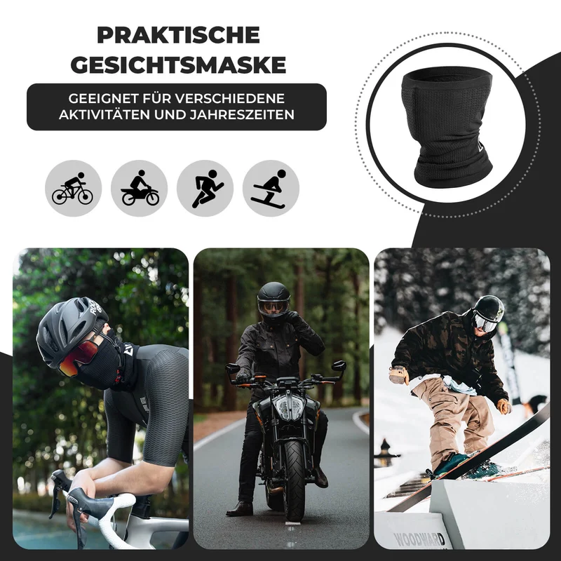 Gesichtsmasker Schlauchschal Atmungsaktiv Elastisch