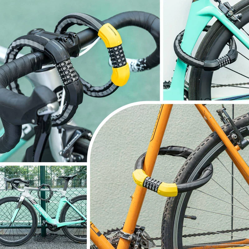 ROCKBROS Fahrradschloss Zahlenschloss 19 mm Dickes