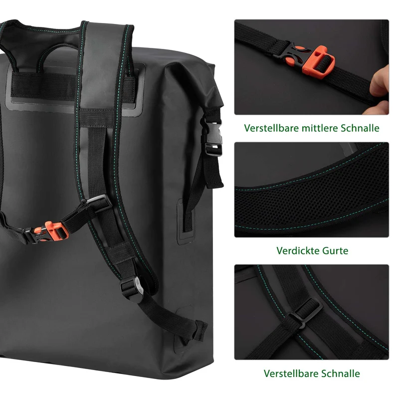 ROCKBROS Dry Bag wasserdicht Reiserucksack met Vordertasche 20L