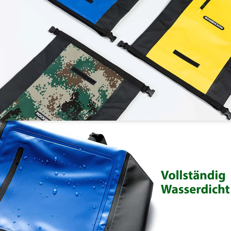 ROCKBROS Dry Bag wasserdicht Reiserucksack met Vordertasche 20L