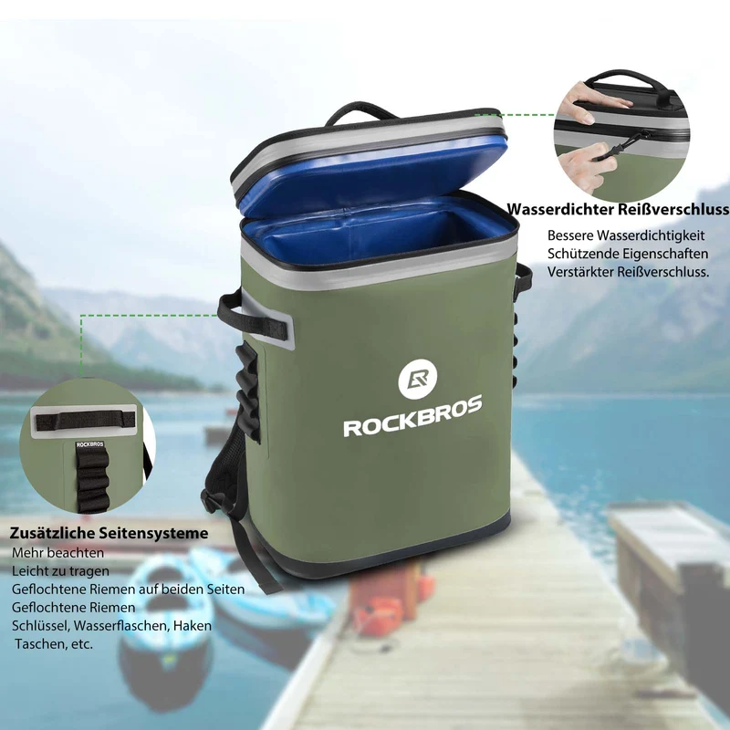 Заплечнік ROCKBROS Kühltasche wasserdicht 20L Isolierte Lunchtasche