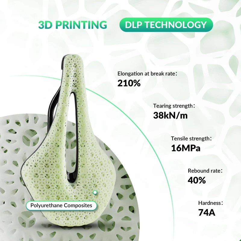 ROCKBROS 3D Druck Carbon Rennradsattel Ultraleicht Stoßdämpfender Ergonomischer