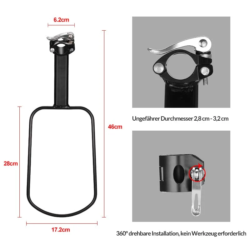 ROCKBROS Gepakte wasserfest Schnellspanner Design met Halterung
