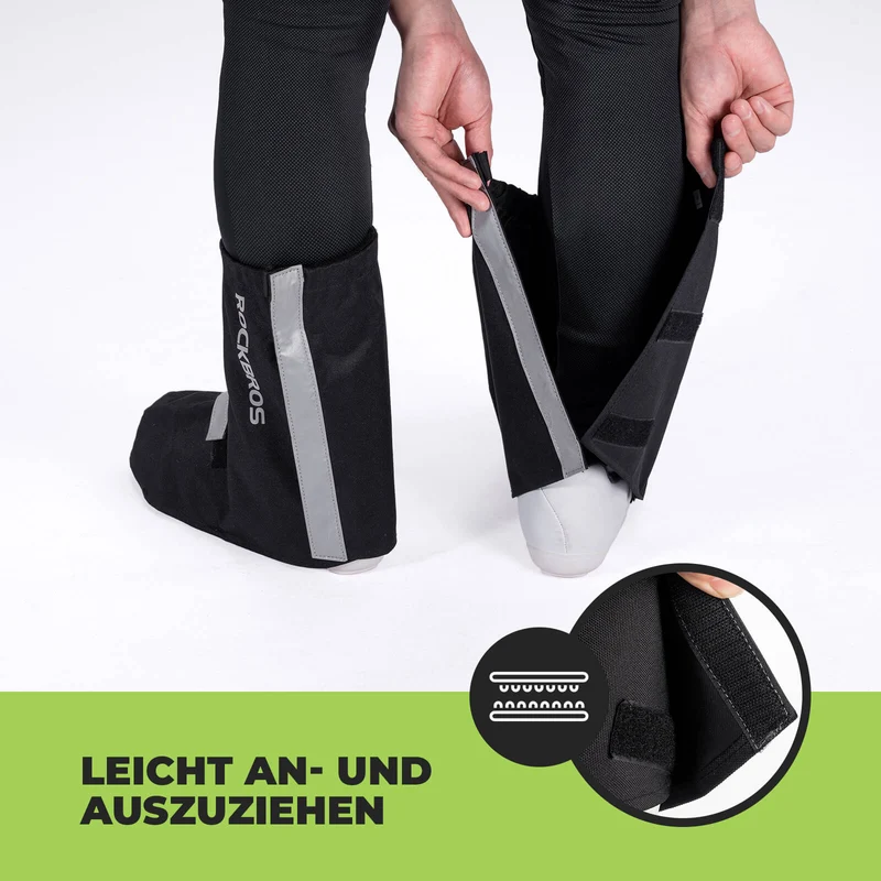 Fahrradüberschuhe Reflektierend Wasserdicht mit Klettverschluss