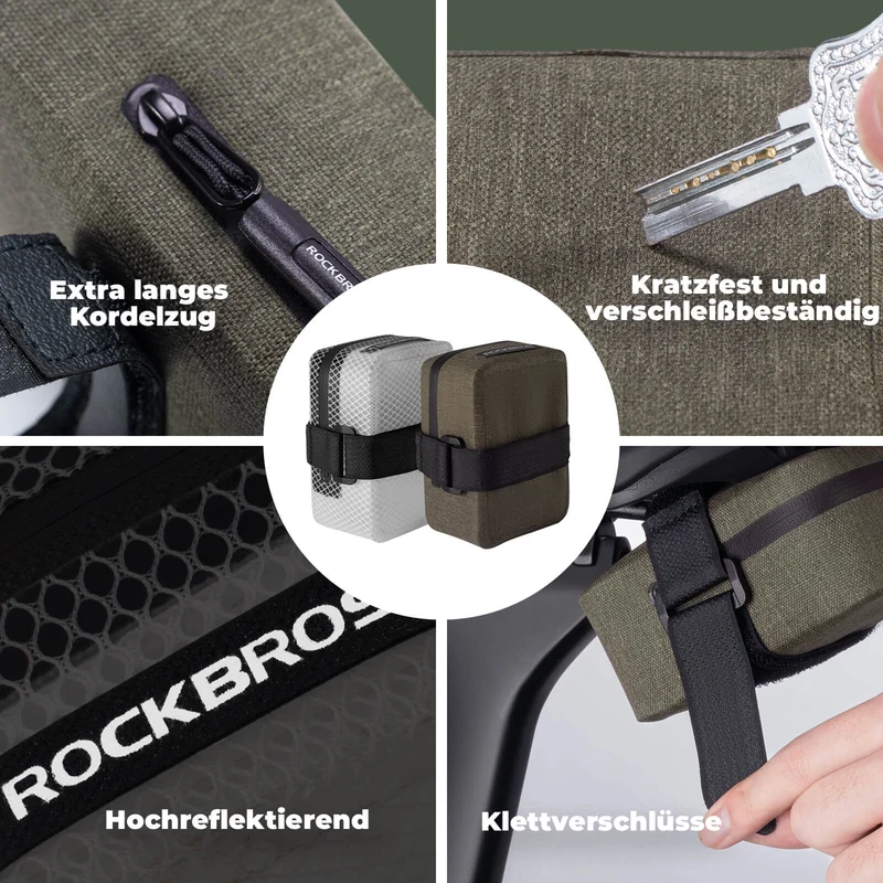 ROCKBROS Fahrrad Satteltasche Leicht Kompakt Wasserdicht Rennrad MTB