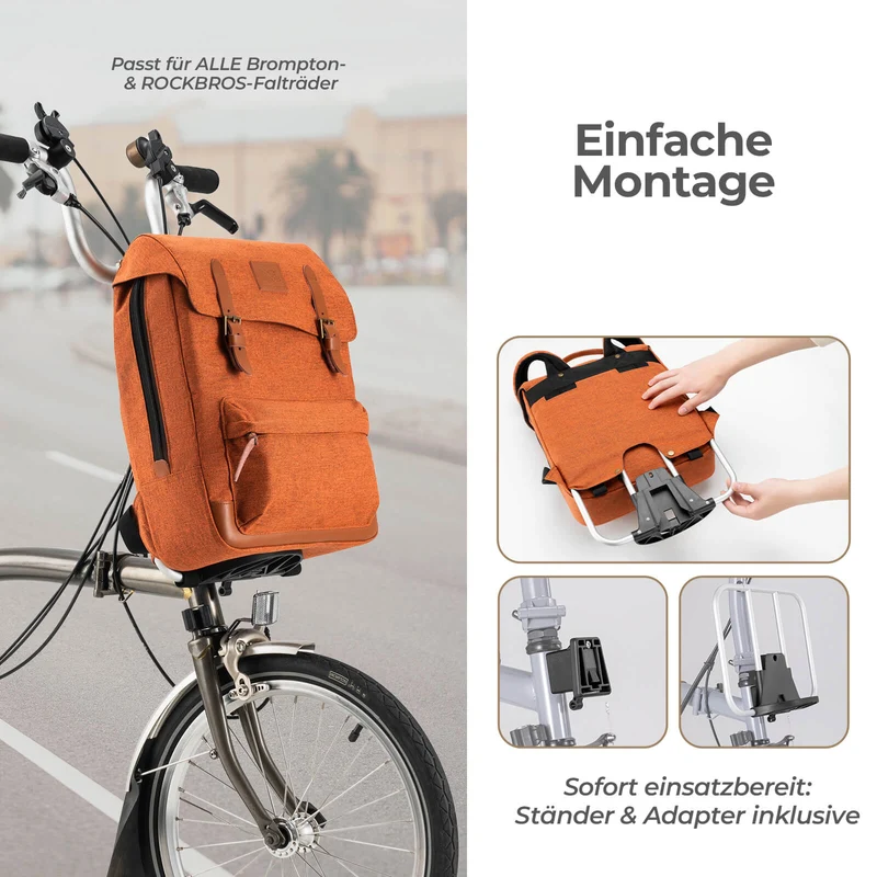 Заплечнік Fahrradtasche Lenkertasche für Brompton 7.7 л+0.6 л