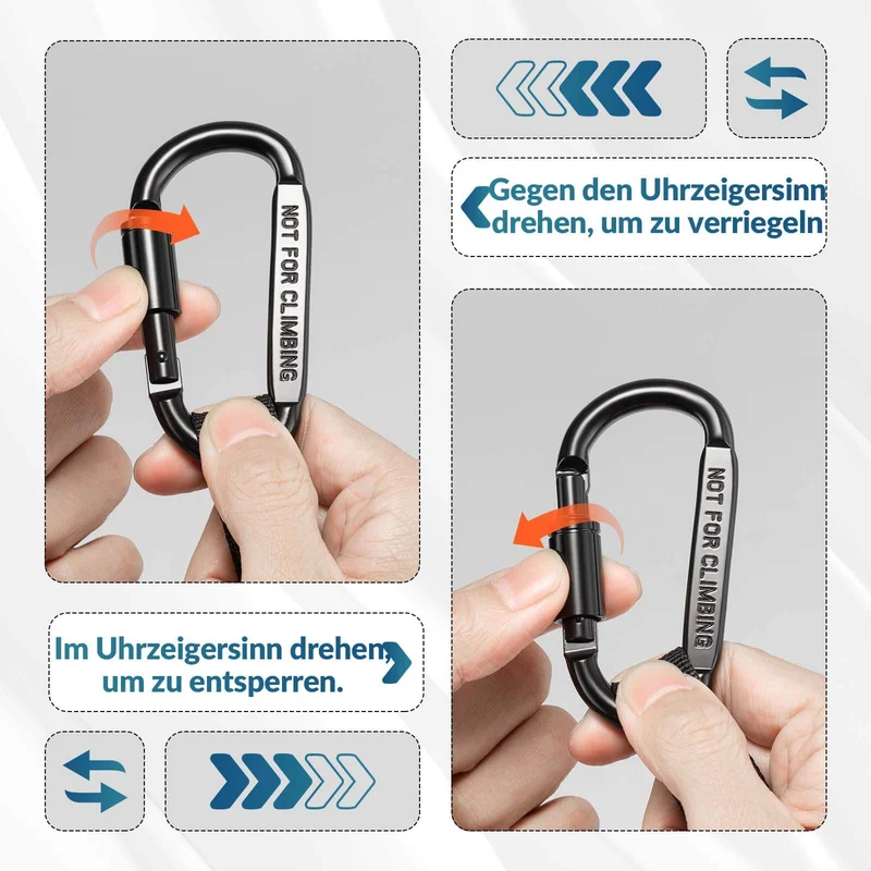 ROCKBROS Fahrrad Karabinerhaken Multifunctioneel met Strapazierfähigem Gurt
