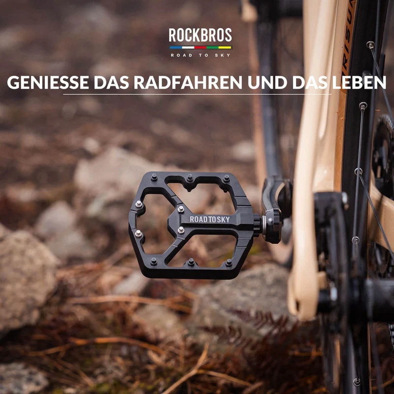 ROAD TO SKY Платформа Fahrradpedale 9/16 Zoll Rutschfest Wasserdicht