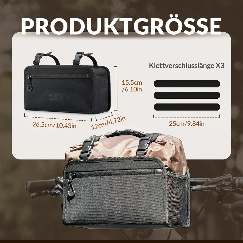 ROCKBROS Wasserdicht Lenkertasche Abnehmbar Fahrradkorb каля 5,5 л