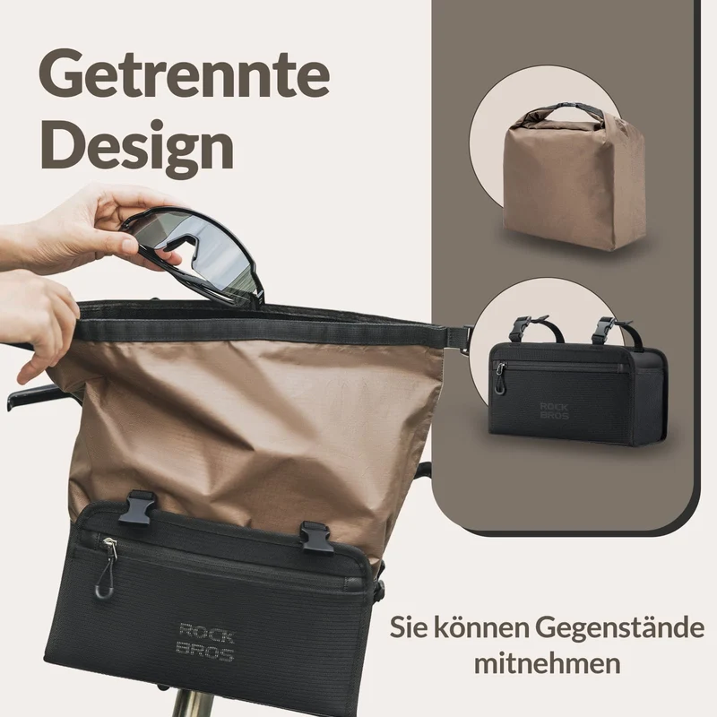 ROCKBROS Wasserdicht Lenkertasche Abnehmbar Fahrradkorb каля 5,5 л
