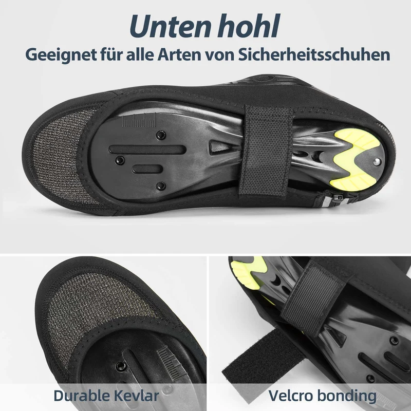 ROCKBROS Fahrrad Überschuhe Зімовы цёплы Überzieher für Radsport Schwarz