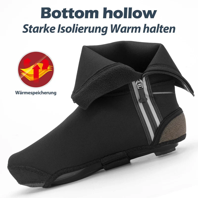 ROCKBROS Fahrrad Überschuhe Зімовы цёплы Überzieher für Radsport Schwarz