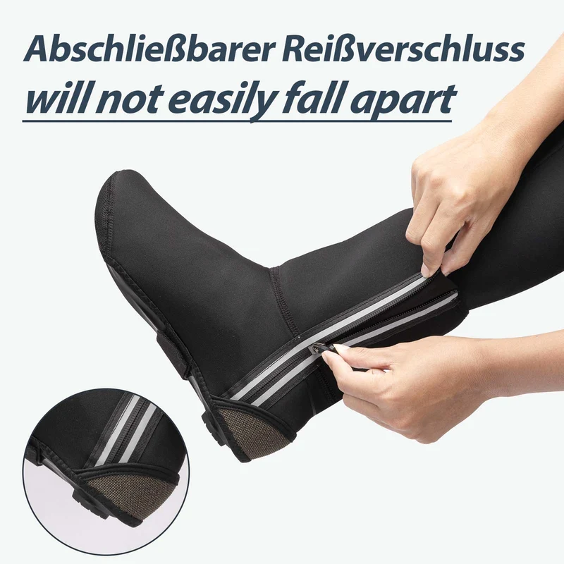 ROCKBROS Fahrrad Überschuhe Зімовы цёплы Überzieher für Radsport Schwarz