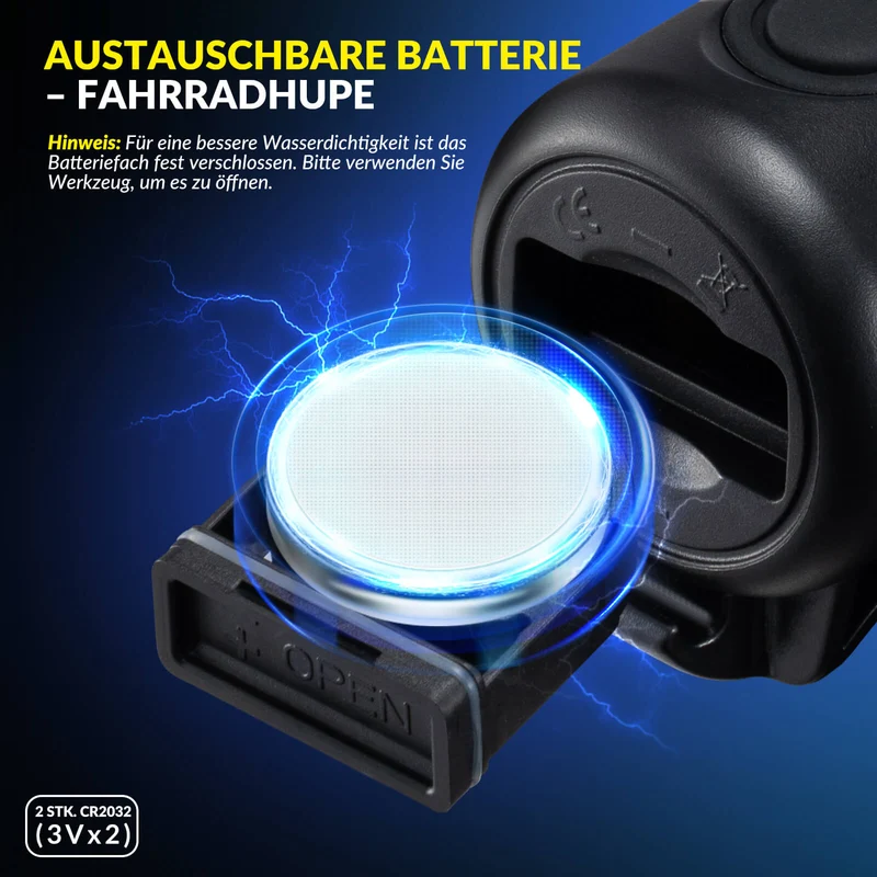 Fahrradklingel Elektrisch 120dB Ton IPX4 Wasserschutz Kinder/Erwachsene