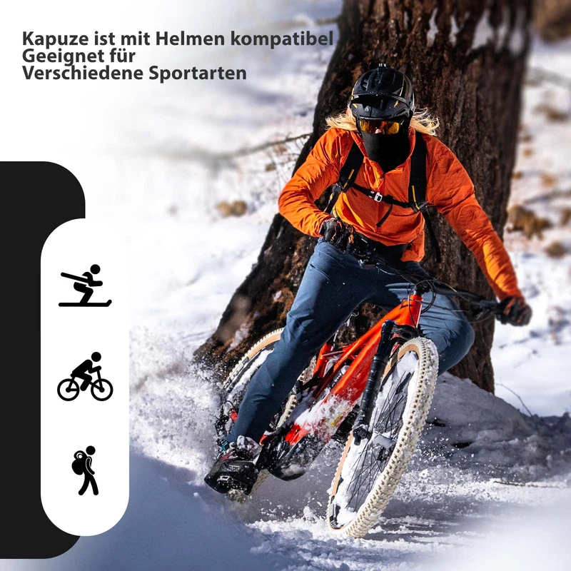 Балаклава ROCKBROS Winter Skimaske Warm Sturmmaske Unisex Einheitsgröße