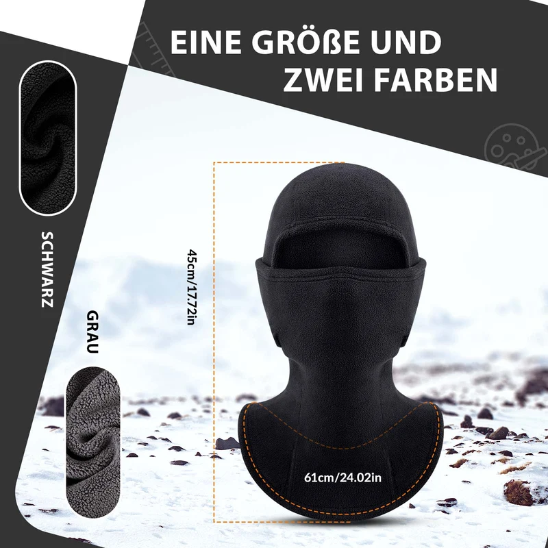 Балаклава ROCKBROS Winter Skimaske Warm Sturmmaske Unisex Einheitsgröße