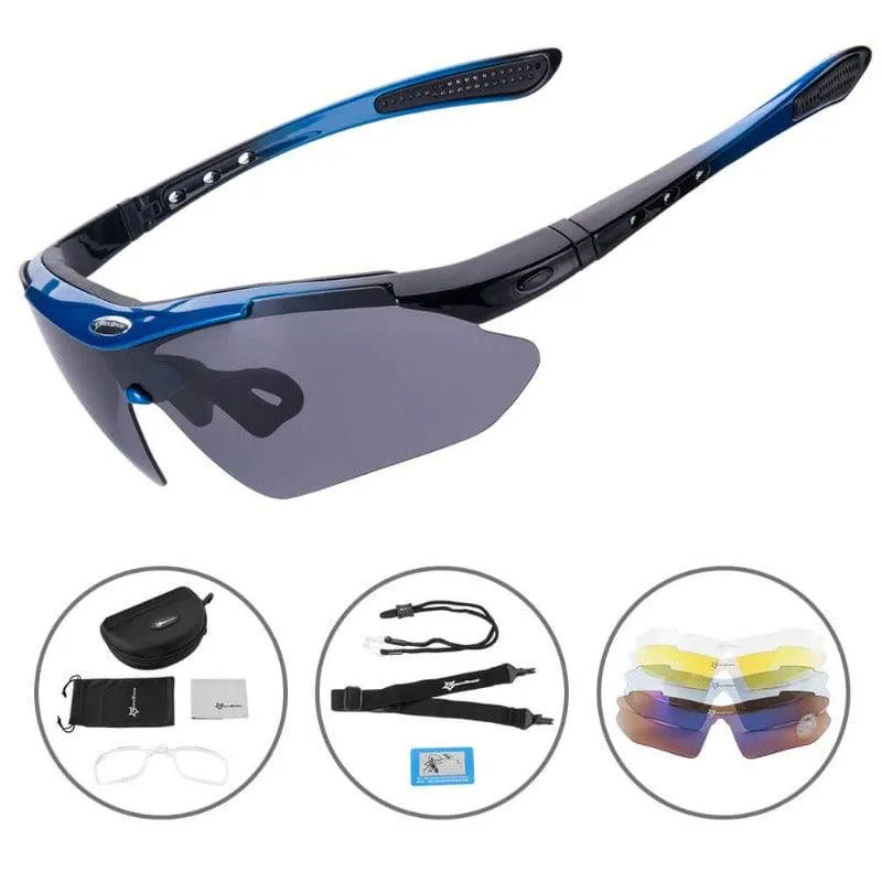 ROCKBROS Fahrradbrille polarisierte Sonnenbrille met 5 Wechselgläsern