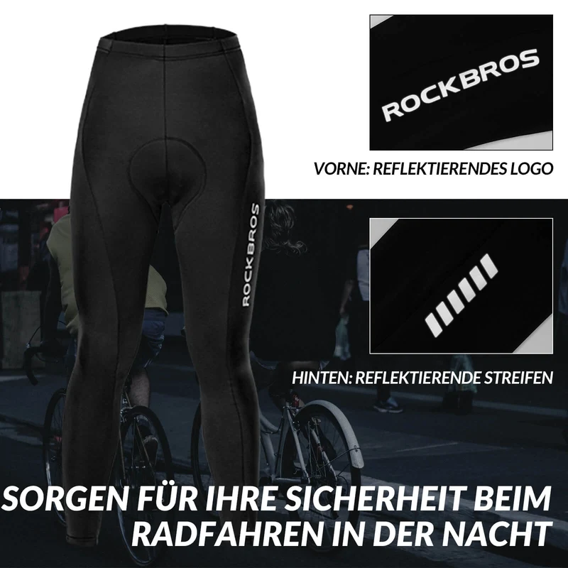 Herren Gepolsterte Fahrradhose Atmungsaktiv Herbst/Frühling