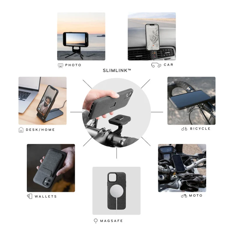 Mobile Wallet | Stand Wallet | Charcoal | Fabric | PD Certified