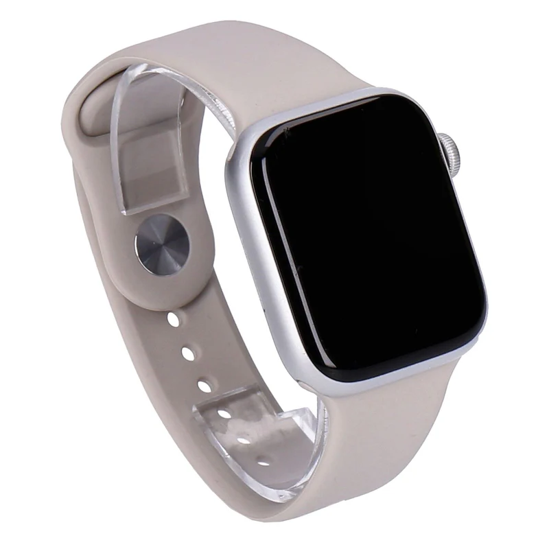 Apple Watch Series 9 45mm GPS + 4G Silber Aluminiumgehäuse mit Sportarmband Polarstern M/L