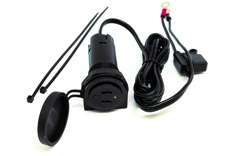 USB twin socket with switch BAAS USB18