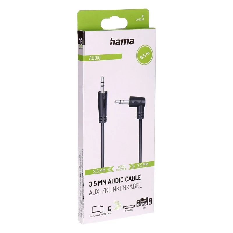 Hama 3,5MM Audio Kabel AUX-/Klinkenkabel 0,5m