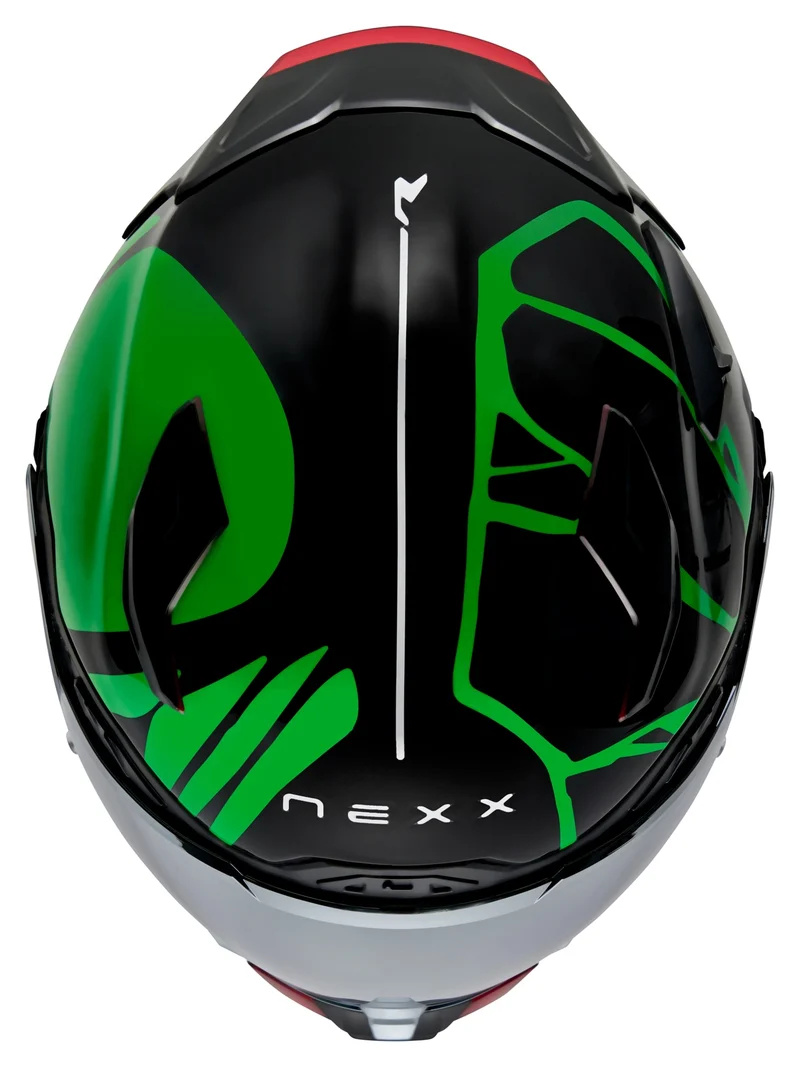 NEXX Helmet X.WST3 B-SIDE CARBON BLACK-GREEN