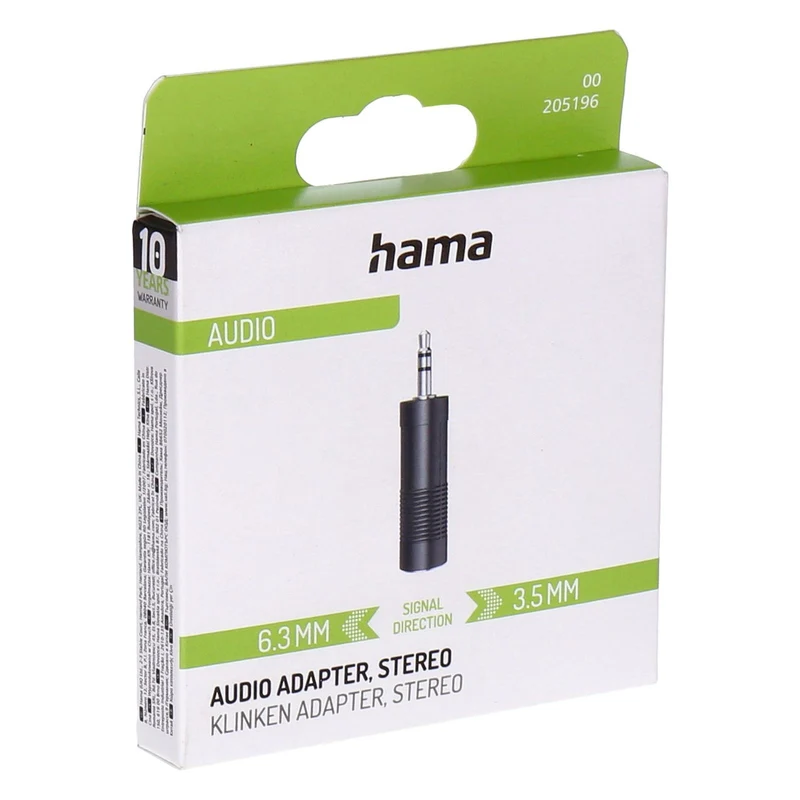 Hama 00205196 Audio-Kabel 3.5mm 6.35mm Schwarz