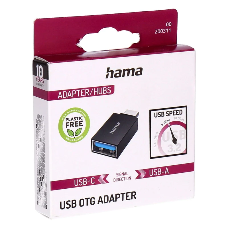 Hama 00200311 Kabeladapter USB Type-C USB Type-A Schwarz