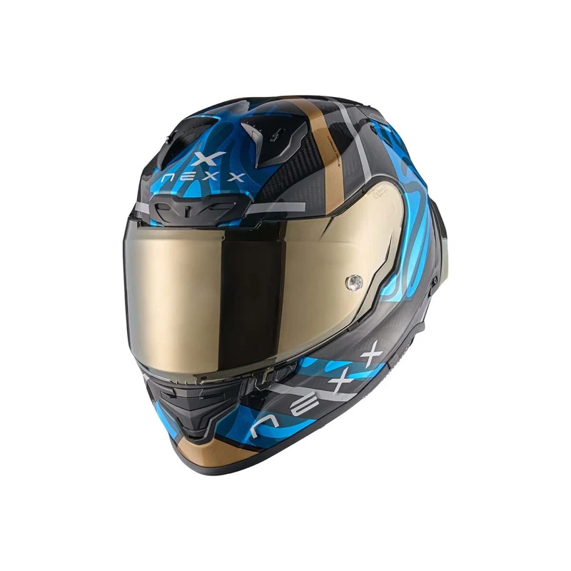 NEXX Helmet X.R3R SWIRL CARBON SKY BLUE