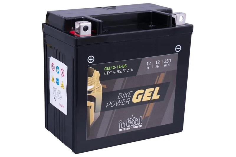 intAct Gel Motorcycle Battery Bike-Power GEL12-14-BS