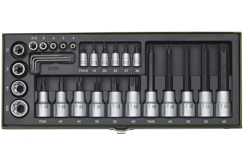 PROXXON special TX socket wrench set, 29-piece