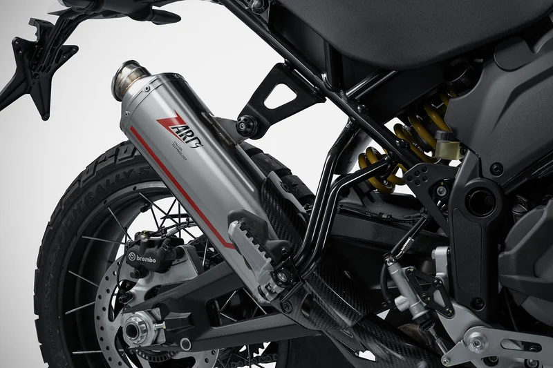 ZARD Sabbia slip-on 2-1 silencer with carbon cover for the Ducati DesertX (Discovery)