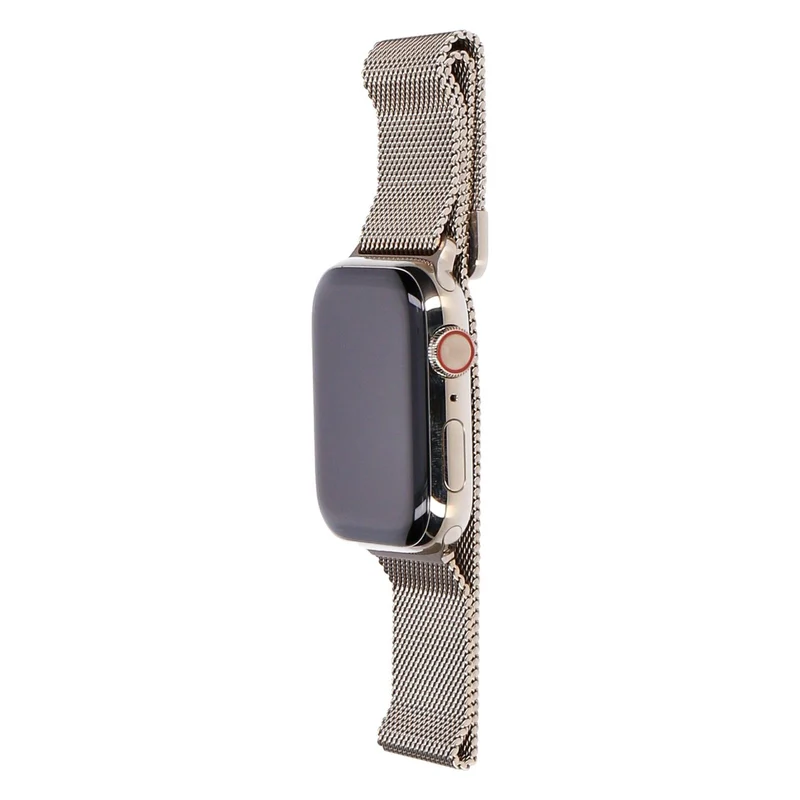 Apple Watch Series 6 44mm GPS + 4G Gold Edelstahlgehäuse mit Milanese Armband Gold