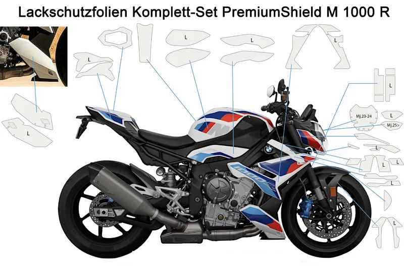Complete paint protection set PremiumShield M 1000 R